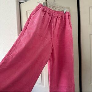 Pink Corduroy Pants Shiny by Nature XL